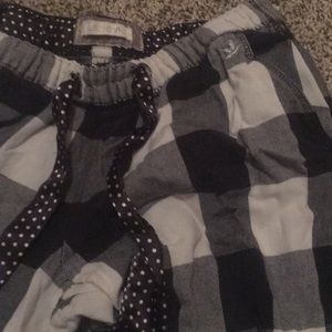Aerie black and white plaid sleep pants